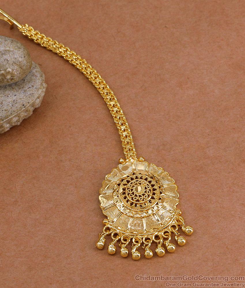 Beautiful Heart Design Gold Imitation Plain Nethichutti Online NCHT486