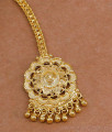 Light Weight Flower Design Gold Finish Nethichutti For Women NCHT487
