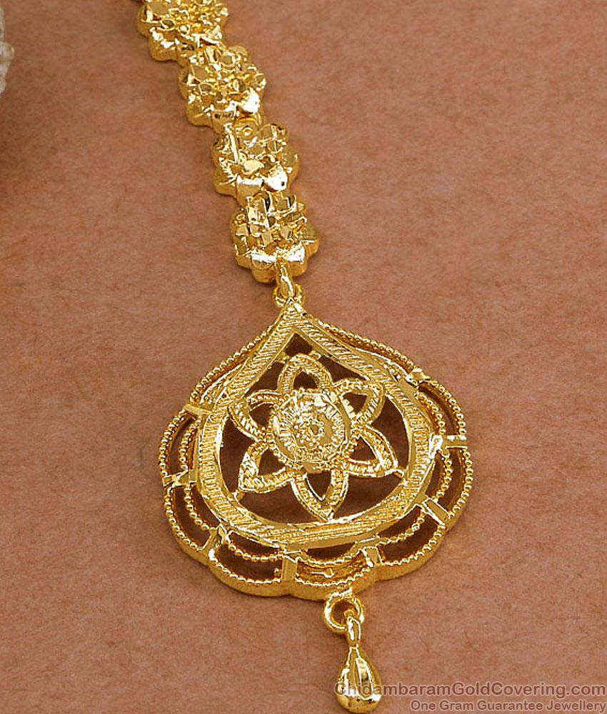 South Indian Gold Plated Bridal Maang Tikka Shop Online NCHT488