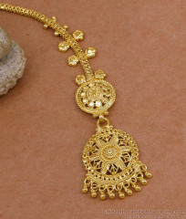 New Arrival One Gram Gold Floral Nethichutti Bridal Jewelry NCHT489