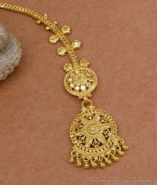 New Arrival One Gram Gold Floral Nethichutti Bridal Jewelry NCHT489