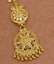 New Arrival One Gram Gold Floral Nethichutti Bridal Jewelry NCHT489 New Arrival One Gram Gold Floral Nethichutti Bridal Jewelry NCHT489