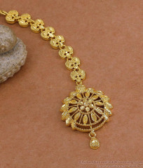 New Model Plain Gold Imitation Maang Tikka Bridal Jewelry NCHT492