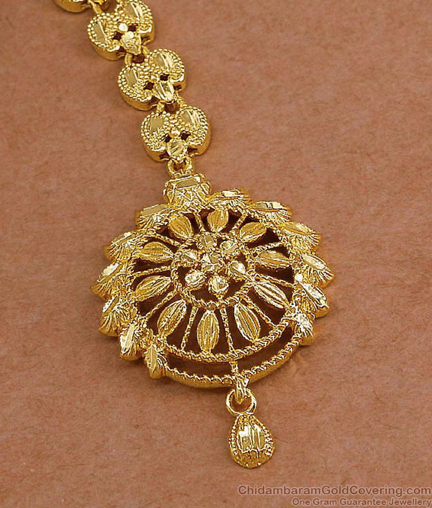 New Model Plain Gold Imitation Maang Tikka Bridal Jewelry NCHT492 New Model Plain Gold Imitation Maang Tikka Bridal Jewelry NCHT492
