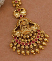 Grand Gajalakshmi Design Ruby Kemp Stone Maang Tikka Antique Collections NCHT493