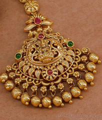 High Quality Nagas Bridal Wear Antique Gold Maang TIkka Lakshmi Design NCHT495 High Quality Nagas Bridal Wear Antique Gold Maang TIkka Lakshmi Design NCHT495