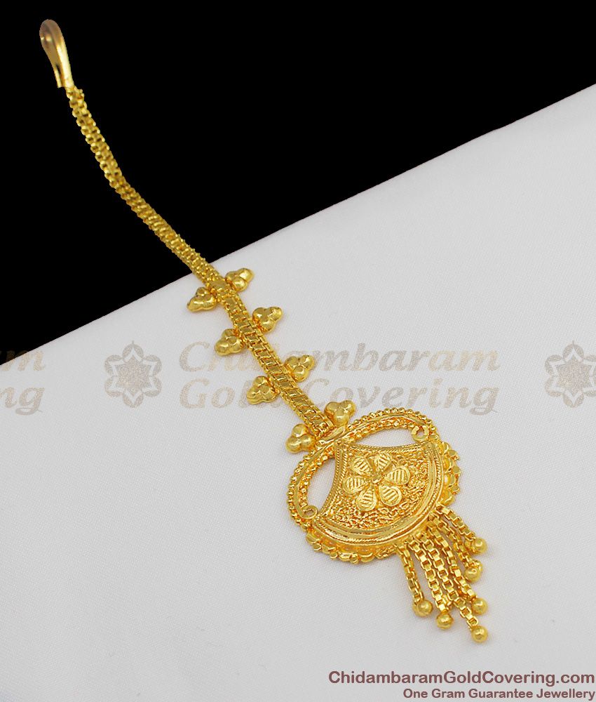 Real Gold Inspired Trendy Mang Patti Bridal Pattern Nethi Sutti Jewellery NCHT53