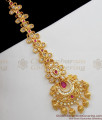 Grand Kundan Work Multi Color Stones Gold Tone Bridal Mang Patti Ornament NCHT79