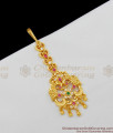 Iconic Gold Aspiring Short Maang Tikka Bridal Nethichutti With Beads And Stones NCHT83