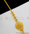 Pure Gold Flower Design Dollar Type Gold Nethichutti Ladies Hair Ornament NCHT95