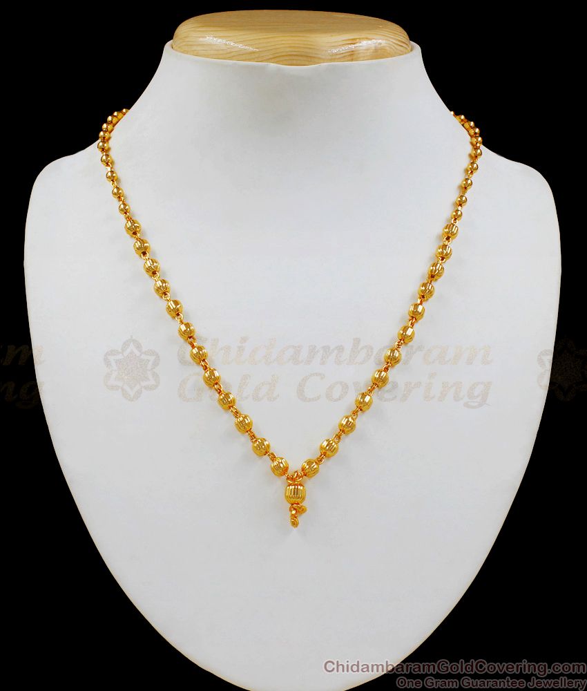 Ball Design Gold Plated Short Chain For Daily Wear CHNS1060