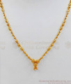 Small Ball Design Gold Plated Short Chain For Daily Wear CHNS1061