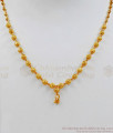 Traditional Small Ball Design Gold Plated Short Chain For Daily Wear CHNS1062