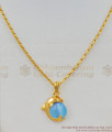 Dolphin Design Blue Ball Gold Pendant For Girls And Ladies SMDR309