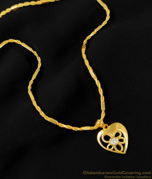 Valentine Special One Gram Gold Heart Pendant for Girls SMDR187 Valentine Special One Gram Gold Heart Pendant for Girls SMDR187
