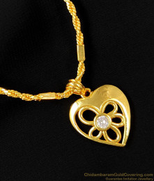 Valentine Special One Gram Gold Heart Pendant for Girls SMDR187 Valentine Special One Gram Gold Heart Pendant for Girls SMDR187