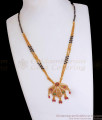 North Indian 1 Gram Gold Magalsutra Black Beaded Chain Shop Online SMDR2003