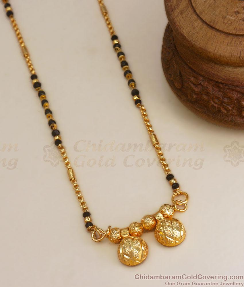 Traditional Single Line Mangalsutra Pendant Chain Gold Plated Jewelry SMDR2006