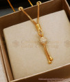 One Gram Gold Pendant Chain Triple White Ball Collections SMDR2012