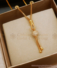 One Gram Gold Pendant Chain Triple White Ball Collections SMDR2012 One Gram Gold Pendant Chain Triple White Ball Collections SMDR2012
