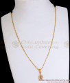 Office Wear 1 Gram Gold Pendant Chain Leaf Design With Stones SMDR2016