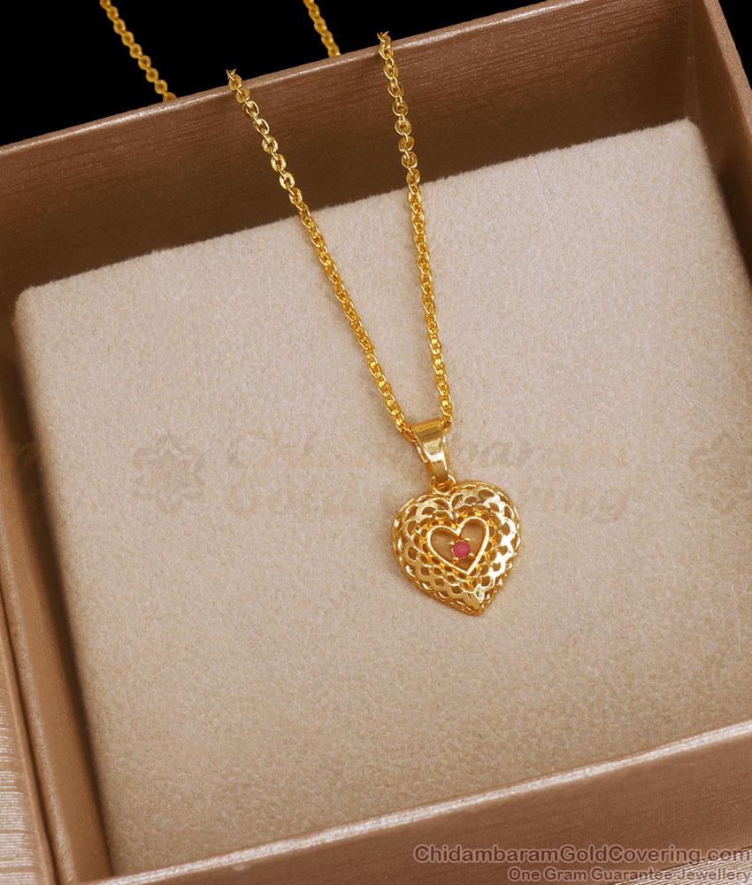 Stylish Daily Wear Gold Plated Heart Dollar Chains Shop Online SMDR2025