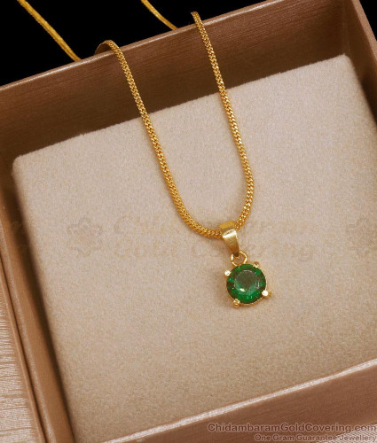 Buy Gold Plated American Diamond Necklace Set Cz Emerald Stone Cute Necklace  Set Online in India - Etsy