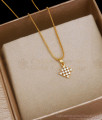 Real Diamond Pattern Gold Pendant Chain Collections SMDR2031
