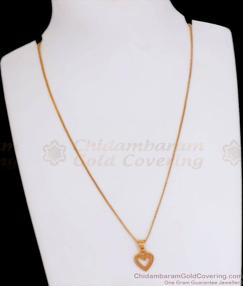 Small Gold Imitation Pendant Chain Heart Gift For Valentine SMDR2038