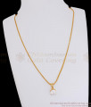 Glittering Solitaire Design White Stone Gold Chain Lucky Pendant Collections SMDR2047