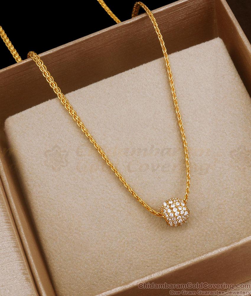 Single Full White Ball Gold Imitation Pendant Chain Collections SMDR2050 Single Full White Ball Gold Imitation Pendant Chain Collections SMDR2050