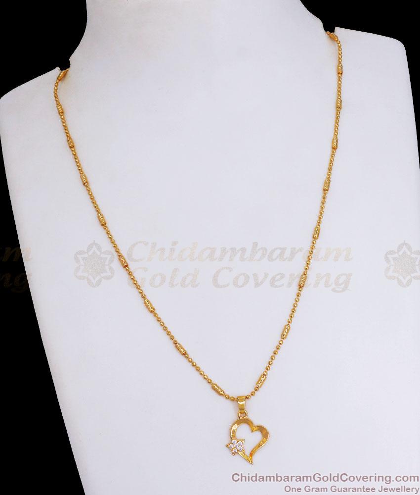 Buy Gold Stone Small Pendant Chain Valentine Gift Collections SMDR2051