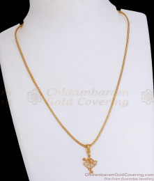 Fairy Girl Gold Plated Pendant Chain White Hearts Design SMDR2057