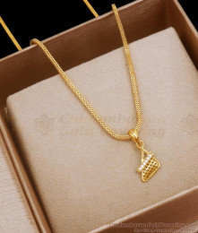 Daily Wear Gold Plated Pendant Chain Shop Online SMDR2059