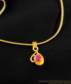 Valentine Heart Daily Use Ruby Stone Pendant for Girls SMDR206