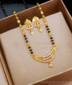 1 Gram Gold Mangalsutra Chain With Earrings Combo Shop Online SMDR2065