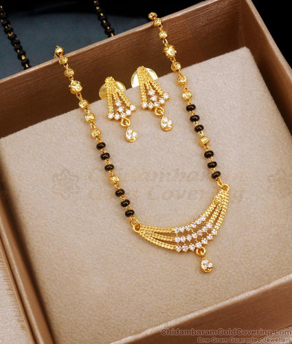22K/ 22ct Yellow Gold Ladies Mangalsutra Necklace and Earrings Set 20''  Inch 916 - Etsy