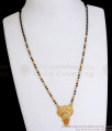 Traditional Gold Plated Thali Chain Black Beads Mangalsutra SMDR2077