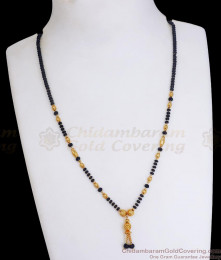 Regular Wear Gold Plated Mangalsutra Black Beaded Designs SMDR2088