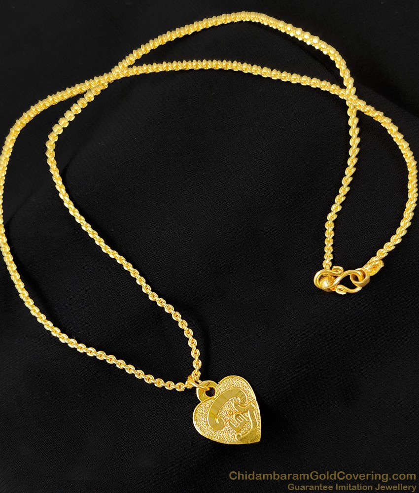 Heart Design Tamil OM Dollar Pendant for Girls and Boys SMDR210 Heart Design Tamil OM Dollar Pendant for Girls and Boys SMDR210