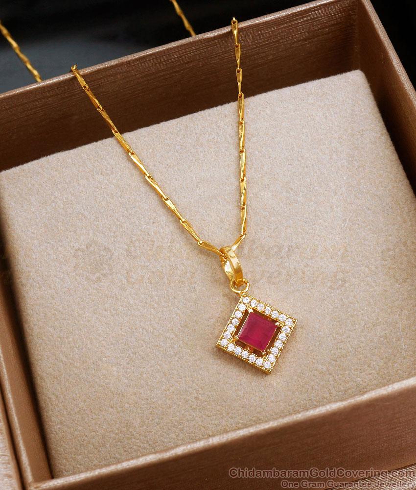 Latest Ruby White Ad Stone Gold Covering Small Dollar Chain Shop Online SMDR2103