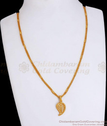Regular Wear Gold Plated Pendant Chain Leaf Design Shop Online SMDR2106 Regular Wear Gold Plated Pendant Chain Leaf Design Shop Online SMDR2106