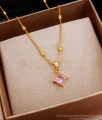 Stylish Pink Diamond Stone 1 Gram Gold Pendant Chain Collections SMDR2112 Stylish Pink Diamond Stone 1 Gram Gold Pendant Chain Collections SMDR2112