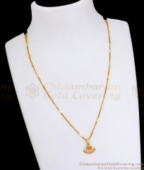 Latest Office Wear Gold Pendant Chain With Stones SMDR2118 Latest Office Wear Gold Pendant Chain With Stones SMDR2118