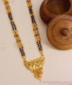 Black Beaded 2 Line Gold Mangalsutra Small Dollar Chain Designs Shop Online SMDR2135