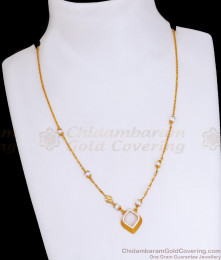 Elegant White Diamond And Pearl Necklace Gold Designs SMDR2140