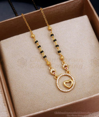 Latest Mangalsutra Gold Locket Heart Designs SMDR2141 Latest Mangalsutra Gold Locket Heart Designs SMDR2141