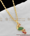 Peacock Design Ruby Stone Pendant For Girls SMDR215