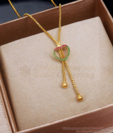 Buy Heart Small Pendant Gold Plated Chains Daily Use Collections SMDR2155