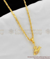 Fancy Gold White Stones Pendant For Girls SMDR217